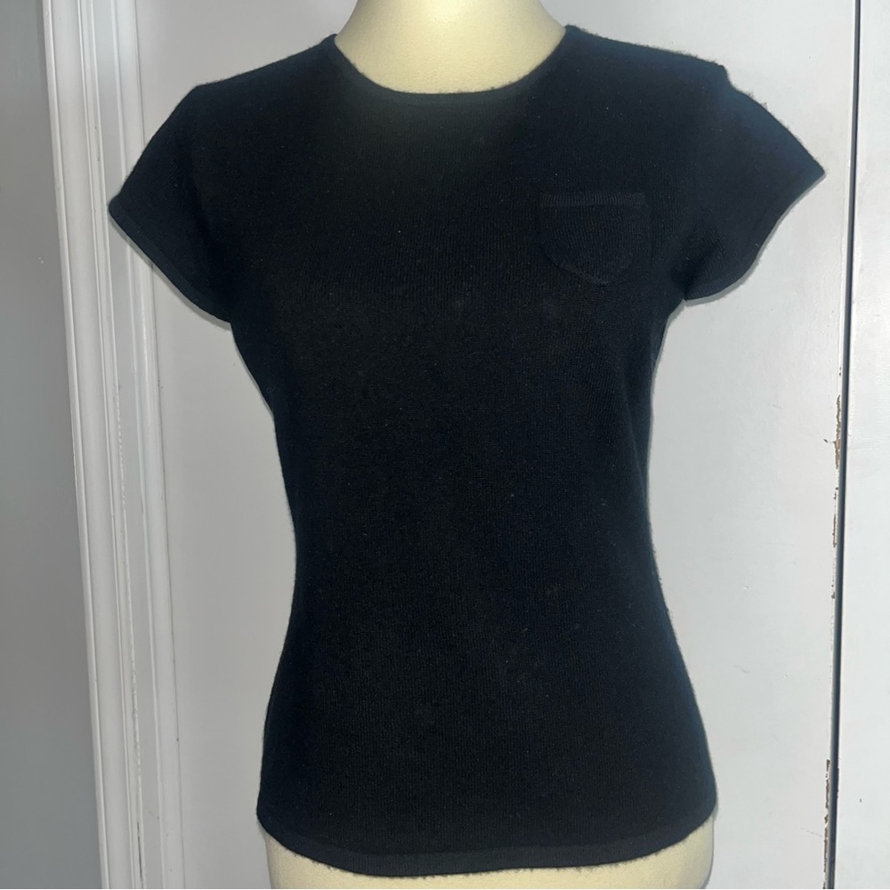 Moda International 100% Cashmere Capped Sleeve Sweater